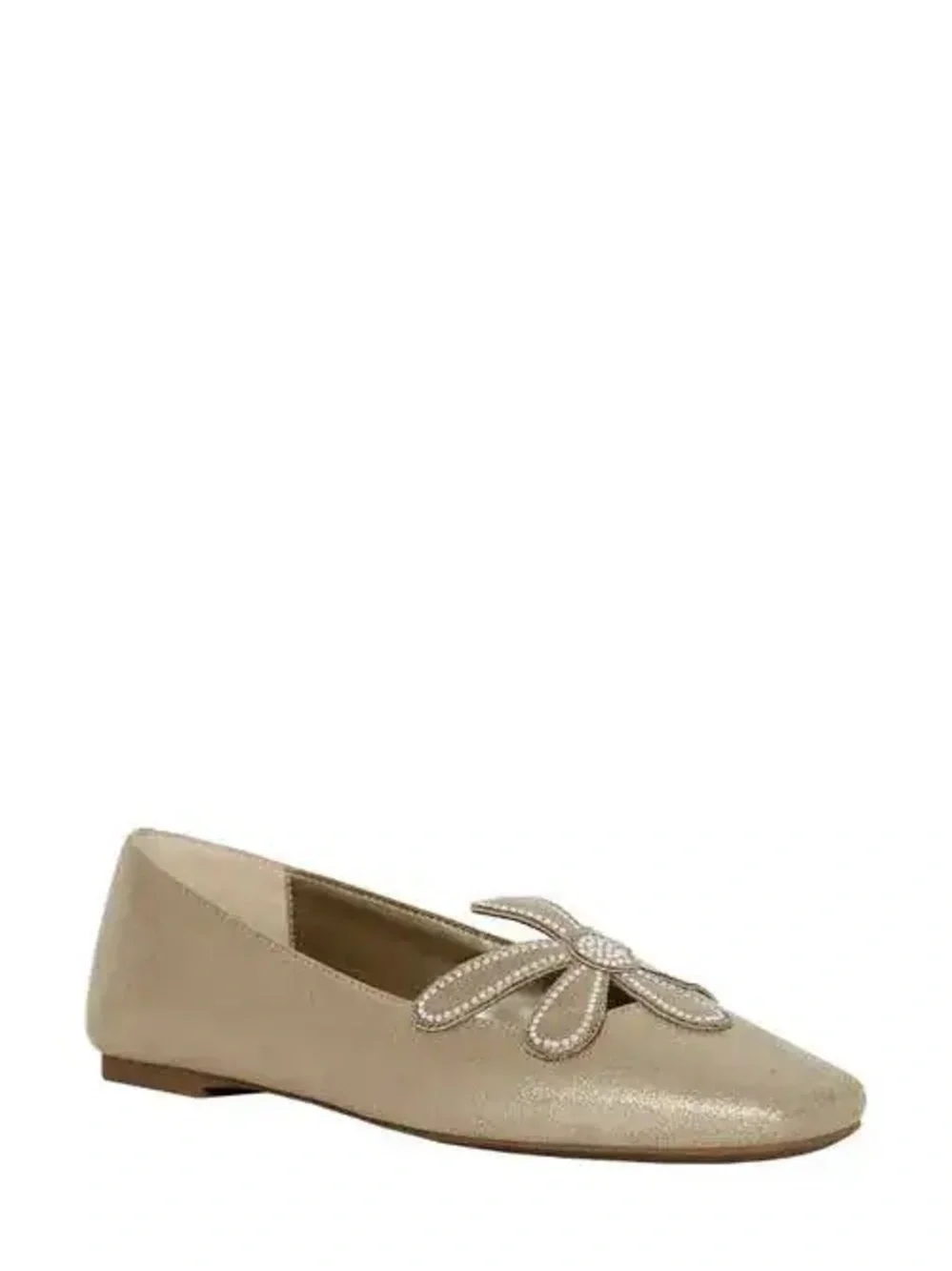Katy Perry The Evie Daisy Flats Shimmery Gold Ballet Size 6.5 New